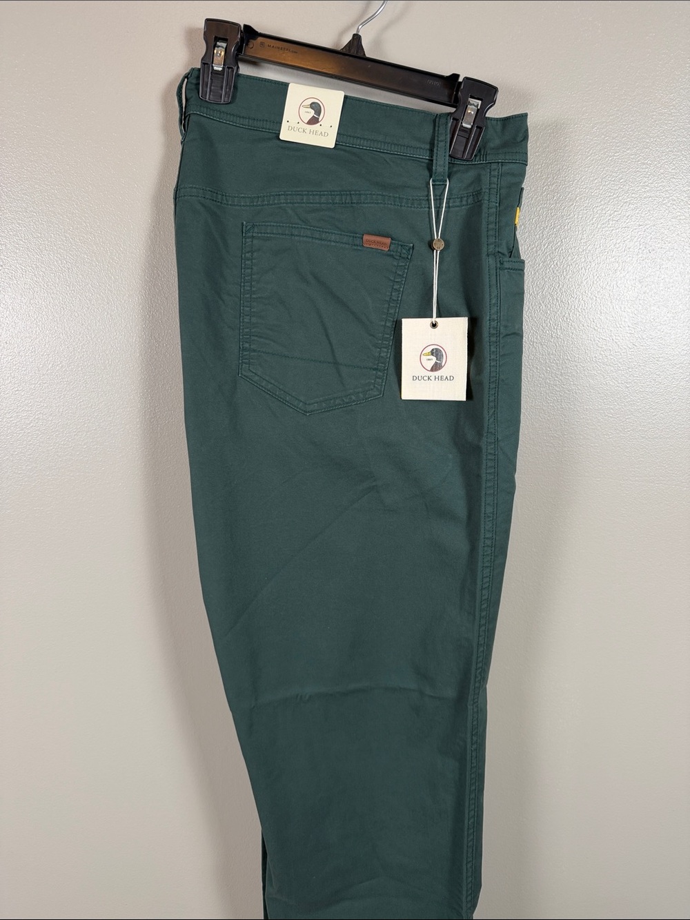Duck Head 40x30 Spruce Green Five-Pocket Pants